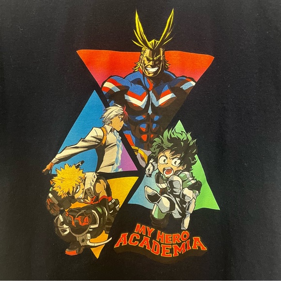 My Hero Academia Funimation Size Large Anime T-Shirt Tee Shirt Navy Blue Men’s - Picture 5 of 5